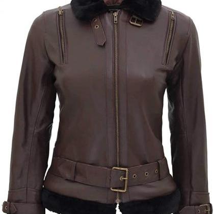 Western Fashion Brown Leather Jacke..
