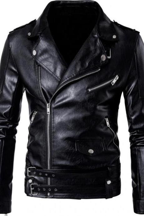 Stylish Black Leather Mens Bikers Jacket