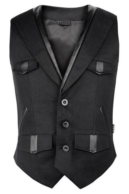 Stylish Gentleman High Fashion Black Vest
