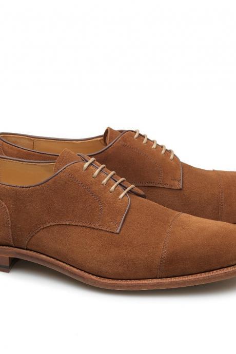 Stylish Brown Suede Leather Lace Up Dress Shoes