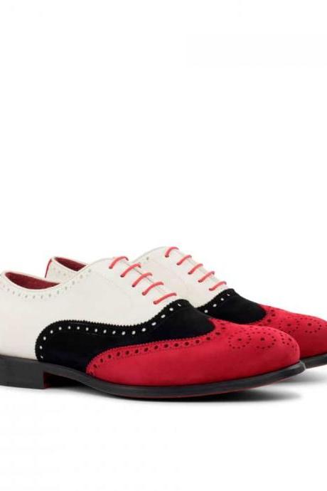 Stylish Party Wear Spectator Wingtips Brogue Shoes